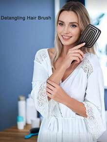 Mosquito Coil Hollow Comb, Suitable For All Hair Types (Some Products May Have Color Difference, Random Delivery), Hair Styling Tool - Multicolor - View 3