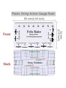 3 件套吉他琴颈开槽工具、弦距尺和吉他琴颈扳手套装 - 完整的吉他工具包，吉他老师推荐 - 雙齒+找平尺+高尺 - 查看 5
