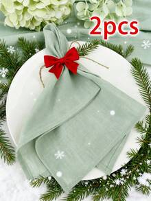 2/6/12/240pcs Modern Minimalist Christmas Solid Color Fresh Tableware Decoration Napkins, Suitable For Wedding, Party, Home Use - Multicolor - View 16
