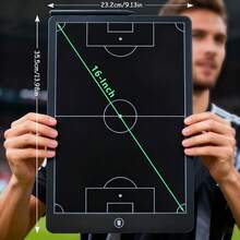 لوحة تكتيك إلكترونية LCD بحجم 8.5 بوصة/10 بوصة/16 بوصة لكرة القدم/كرة السلة، لوحة استراتيجية رقمية، سبورة تعليمية لمدربي كرة القدم، مناسبة للتدريب وتخطيط الاستراتيجية، هدايا عيد الميلاد/أعياد الميلاد لعشاق الرياضات الكروية - الأسود - مشاهدة 10