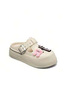 WEIDE Sandalias de mujer estilo casual con adornos DIY, sandalias cómodas y ligeras de EVA para verano - Blanco - Ver 5