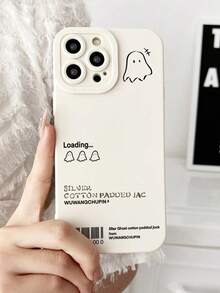 1pc Durable TPU Phone Case With Ghost Pattern And Full Camera Protection, Compatible With IPhone - Multicolor - View 3