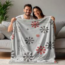1PC Flannel Tapestry Merry Christmas New Year Snowflakes Decorate The Plate. Multifunctional Printed Blanket, 30*40in/40*50in/50*60in/60*80in, Multiple Sizes Home Drama Blanket, Sofa Leisure Blanket, Dormitory Nap Blanket, Travel Portable Blanket, W - 彩色 - 查看 10