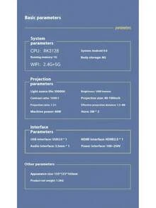 Proyector LCD HD para cine en casa y camping al aire libre,Modos Wi-Fi dual 2.4G + 5G, control remoto, compatible con USB AV y tarjeta SD, relación de aspecto 4:3, brillo de 230 ANSI lumens, ideal para regalos de Navidad, Halloween y Acción de Gracias, proyector de camping| Proyector elegante| Cable USB