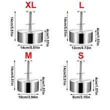 1个不锈钢汉堡压模，高度可调节，不粘涂层 - 手动肉饼制作器，适用于自制汉堡、三明治和烤肉饼 - 经久耐用