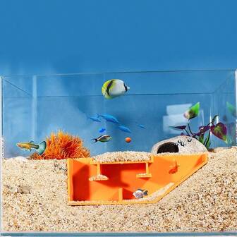 Piedras de grava para acuario, cueva decorativa para peces, túnel ornamental para escondite de peces en el tanque