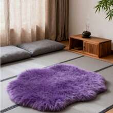 1pc Fluffy Shag Rug, Available In White, Black, Purple, Soft & Plush, Absorbent, Thick Carpet For Bedroom, Living Room, Home Decor, Washable Kitchen Rug - Multicolor - View 5