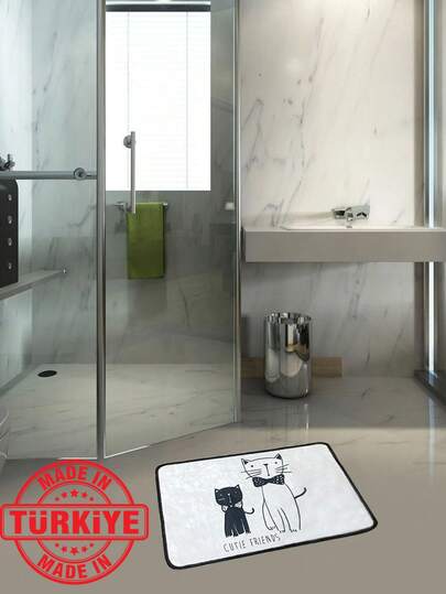 60x100 Cm Oval Non Slip Bathroom Mat Soft, Absorbent Durable Made In Turkey