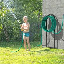Garden Hose Holder, Hose Holders For Outside, Garden Hose Holder Freestanding With 4 Spikes, Detachable Water Hose Holders, Heavy Duty Hose Hanger For Outside Yard Lawn, Black - 黑色 - 查看 7