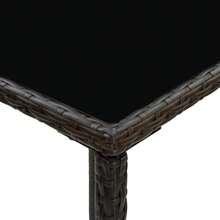 vidaXL 5-tlg. Gartenbar-Set mit Kissen Poly Rattan Braun