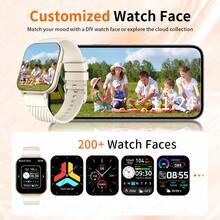 LIGE新款女士智能手表，多功能生活防水，超过100种运动模式，来电提醒，天气预报，生理期提醒，运动追踪，多色表带，女士运动手表，女士节日礼物