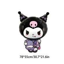 Suministros para fiestas de Sanrio, globos decorativos de fiesta de cumpleaños o aniversario con el diseño de Kuromi, decoración de escenario de fiesta de Kuromi, globos decorativos de fondo fotográfico de fiesta de Kuromi
