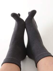 1/5 pares de calcetines suaves y acogedores para hombres, calcetines con dedos separados, calcetines de tripulación cálidos, aptos para uso en interiores o diario