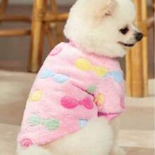 1pc Puppy Daycare Pet Dog Costume, Sweet Style Pet Hoodie, Puppy Daycare, Puppy Daycare , Dog Costume, Chihuahua Dog Clothes, Colorful Bow Decor Small Dog & Cat Autumn/Winter Outfit, Soft & Warm Yet Adorable
