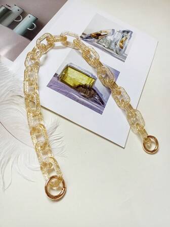 1条54厘米时尚简约亮片肩带，可个性化DIY替换，短款肩带，带亮片，可作手提包装饰链或手机配件