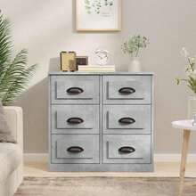 vidaXL Sideboard In Betongrau 70x35,5x67,5 Cm Aus Holzwerkstoff - Grey - View 1