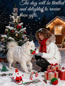 6-Piece Christmas Squeaky Plush Dog Toys, Interactive Leash Toy Durable Puppy Plush Chew Toy Dog Squeaker Soft Pet Toy Christmas Pet Gift, Suitable For Small, Medium, And Large Pets (Christmas Bundle)Festive Gift Option: The Chew Toys Enjoy Various Festive Designs And Reliable Material, - Multicolor - View 2