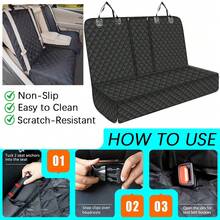 Seat Covers Car Scratch-Resistant Heavy-Duty Material Car Seat Covers Protects Against Pet Damage And Liquid Spills Dog Car Accessories With Waterproof Full Coverage Design Dog Car Seat Essential For Road Trips And Outdoor Adventures With Pets - màu đen - Xem 7