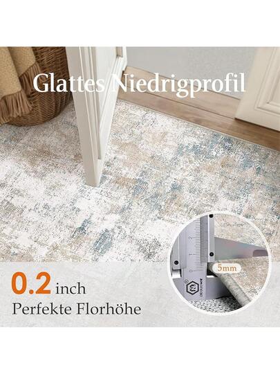 Washable Rugs Area Vloerkleed 200 300 Cm Bruin Grijs Moderne Abstract Living Room Bedroom Large Non Slip Short Pile Zachte Tapijt Dining Office view 5