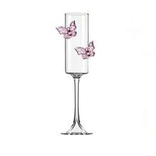 1/2/4pcs Butterfly Champagne Elegant Glass Goblets, Suitable For Wine, Beverage, Juice, Princess Style