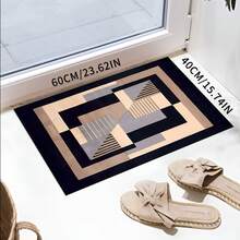 Luxury Gold Carpet With Non-Slip Backing - Large Size Geometric Pattern Washable Rug, Suitable For Home, Sofa, Bedroom, Dining Room, Office - Thick Carpet