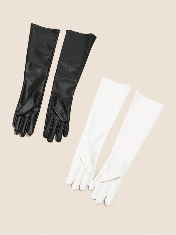 1 Pair Solid Color PU Gloves, Outdoor Performance Sports Gloves, Autumn/Winter