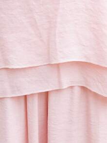 LUCIDVUE 2pcs Women's White Improved Hanfu Set, Chinese Style Asymmetric Design Tang Suit, Retro Button Flare Sleeve Linen Top And Casual Lantern Pants, Suitable For Spring/Summer Zen Tea Ceremony, Yoga, Tai Chi Pink - Pink - View 10