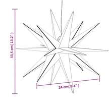 vidaXL 3 Stück Faltbare LED-Weihnachtssterne, Gelb - Giallo - Visualizzare 11