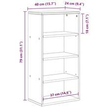 vidaXL Mobiletto ODDA 40x24x79 cm in legno massello di pino - Giallo - Visualizzare 9