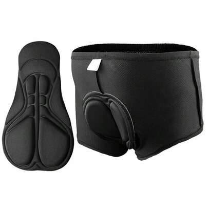 1条装山地自行车骑行短裤，带3D凝胶衬垫，男士透气骑行内裤 - 吸湿设计，适合长途和山地骑行