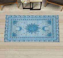 Retro Mid Century Abstract Pattern Rug On Ivory Background, Dark Orange And Reseda Green, 4' X 5' 5", Ideal For Bedroom, Dorm And Living Room - Langit Dalam - View 3