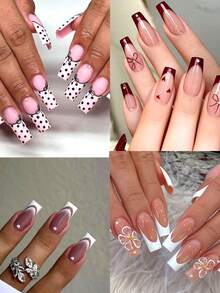 150 piezas Molde de extensión de uñas de arte - 15 diseños, puntas de uñas extensibles de cristal claro para uñas de gel y artificiales, PVC duradero, longitud larga, acabado brillante, perfecto para manicuras y pedicuras, suministros de arte de uñas, artículos esenciales de manicura, diseño de uñas elegante, uñas de alta calidad, uñas postizas, uñas falsas, uñas a presión, suministros para técnicos de uñas