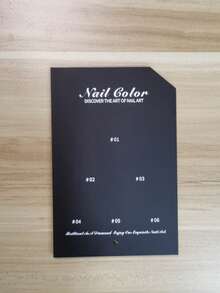 指甲油色卡展示板，亚克力日式凝胶指甲油色卡展示板，6/9/12色透明空展示架 - 彩色 - 查看 7