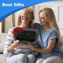 Electric Neck And Back Massager With Heating Function, Deep Tissue Massage Pillow, Effective Relief For Neck, Back And Shoulder Pain, Kneading Electric Back Massager, Suitable For Home, Car, Office, Ideal Gift For Men, Women, Dad, Mom, Type-C Interface, 2000mAh Battery - Grey - View 3