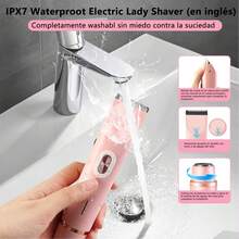 Rasuradora Mujer 2 En 1, Depiladora Electrica Mujer, Depiladora, Afeitadora USB Recargable Portátil para Zona Intima,, Cejas, Axilas (rosa) - 1 - Ver 6
