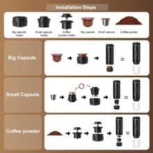 2026 Portable Coffee Machine, Self Heating Italian Espresso Machine With USB-C, LED Display Screen, Compatible With Coffee Powder And Capsules - Portable Espresso Machine Suitable For Cars, RVs, Camping, Offices - Multicolor - View 5