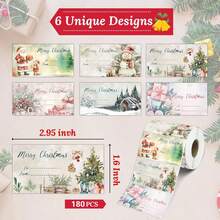 Christmas Gift Labels, Santa Claus Gift Label Stickers, Christmas Snowman Gift Label Stickers, Self-Adhesive Christmas Label Stickers, Gift Label Stickers For Christmas Gift Packaging