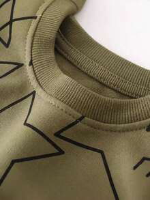 Boys' Girls' Casual Top Children's Long Sleeve Top Children's Clothing Comfortable Breathable - Verde militar - Ver 3