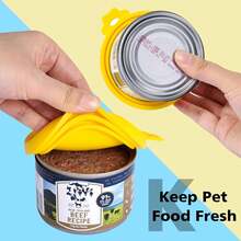 2pcs Pet Food Can Lids And 1 Can Spoon | Cute Paw Shaped Can Opener Cat Wet Food Spoon | Universal Silicone Sleeve For Cat And Dog Cans - Multicolor - View 3