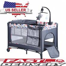 4-In-1 Baby Bassinet Bedside Sleeper With Diaper Changer,Pack And Play ,Foldable Travel Crib Storage Bag & Music Box,Portable Baby Crib Bedding Set,Baby Essentials,Travel-Friendly, Convenient Baby Bed For Newborn To Toddlers - Animal Kingdom - View 2