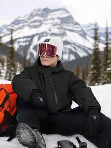 CAMEL CROWN Women's Waterproof Warm Ski Jacket With Fleece Lining And Hood, Winter Ski Wear - Phantom Black - View 6