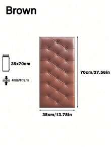 1pc 3D Embossed Foam Wallpaper With Imitation Leather Grain, Soft And Textured, Self-Adhesive Foam Wall Sticker, Reusable And Cuttable, Bedroom Decorative Background, Soundproof And Thickened Wall Covering, Bedside Soft Package, Waterproof, Moisture-Proof, Dust-Proof And Collision-Proof Sticker - Multicolor - View 18