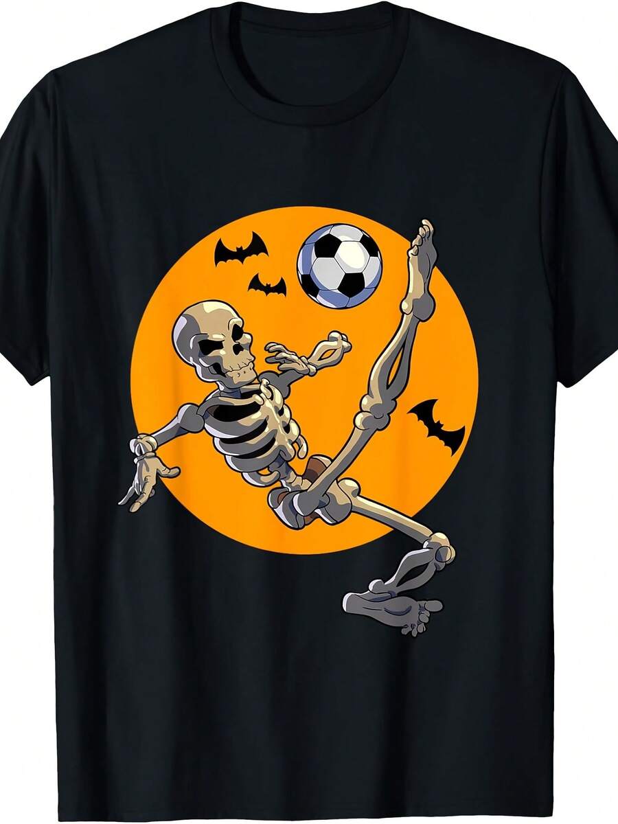 Soccer Skeleton Halloween Skeleton Soccer Player T-Shirt - Gaya 13 - View 1