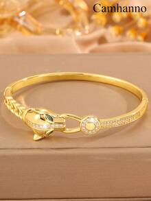 Camhanno Set de 5/1 pulsera de cobre elegante y de alta gama, con acabados pulidos y elementos de diseño diversos e inspiradores, que le harán lucir profesional y elegante, ideal para escenas de viaje diario para realzar el estilo de oficina