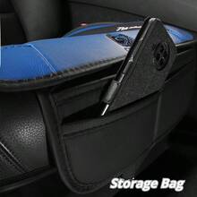 Single Car Front Seat Cover, Durable PU Leather With Storage Pocket, All-Season Fit For Most Cars, SUVs, Trucks - Snug Protection