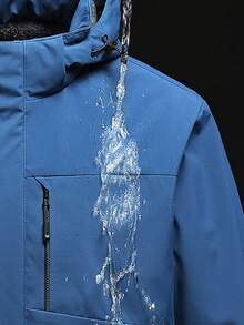 New Thermal Lined Thickened Outdoor Jacket For Men, Suitable For Autumn/Winter - Blue - View 3