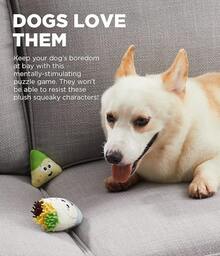 Outward Hound Squeakin' Eggs Plush Dog Toys - 3 Pack - 墨西哥捲餅卡車 - 查看 8