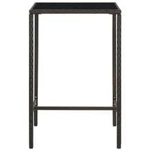 vidaXL 5-tlg. Gartenbar-Set mit Kissen Poly Rattan Braun