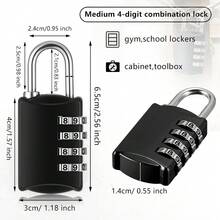 2pcs/3pcs/10pcs Small Metal 4-Digit Combination Padlocks, Keyless & Batteryless Security Travel Locks Suitable For School, Gym Lockers, Luggage, Employee Pouches - Multicolor - View 4