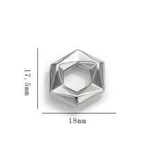 1/5 件 304 不锈钢 18K 镀金月亮花心星大孔六角多面隔珠适用于珠宝制作，女士不锈钢珠宝珠饰工艺，耳环，项链，DIY 珠宝配饰，珠饰工艺 - 彩色 - 查看 16